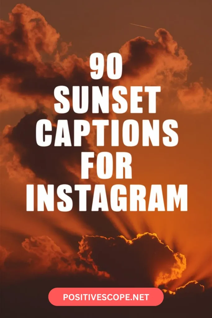 sunset captions for instagram