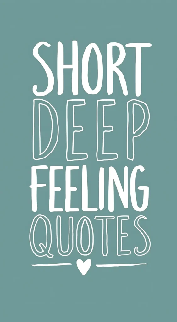 Deep Feeling Down Quotes