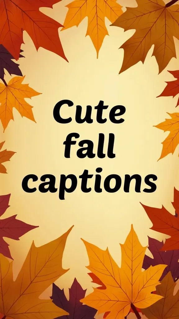 cute fall captions
