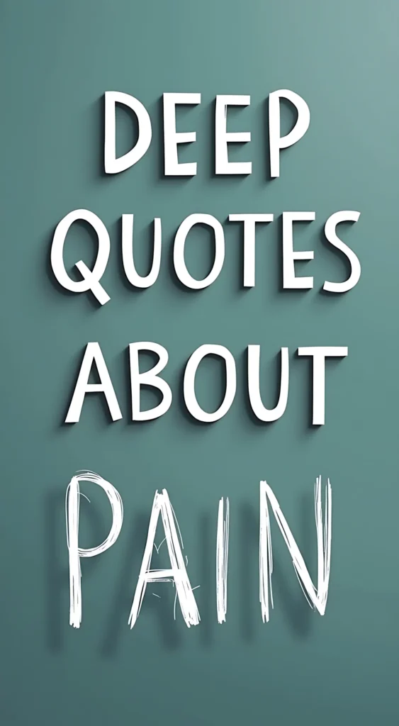 Deep Quotes About Pain