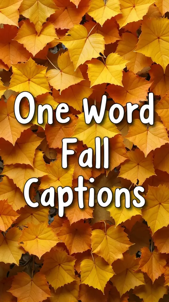 one word fall captions