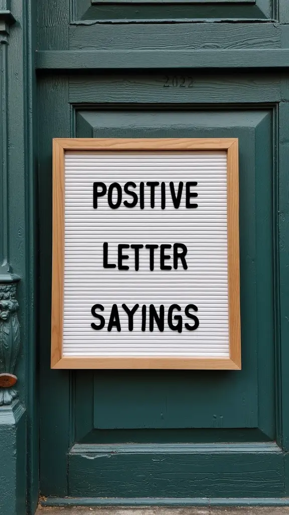 Positive Letter Board Sayings