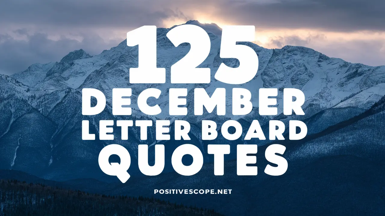 December Letter Board Quotes