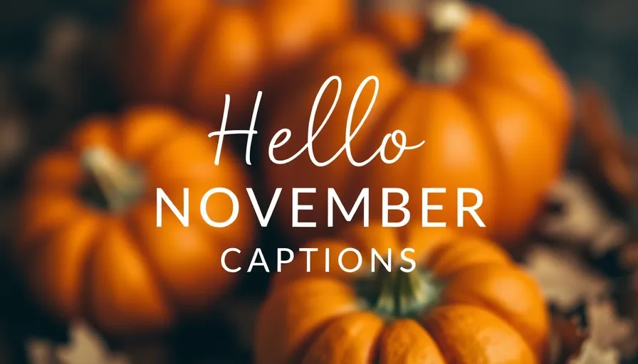 230 Enchanting November Captions to Celebrate the Cozy Charm of Autumn