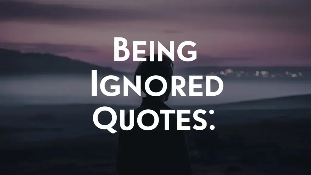 being ignored quotes