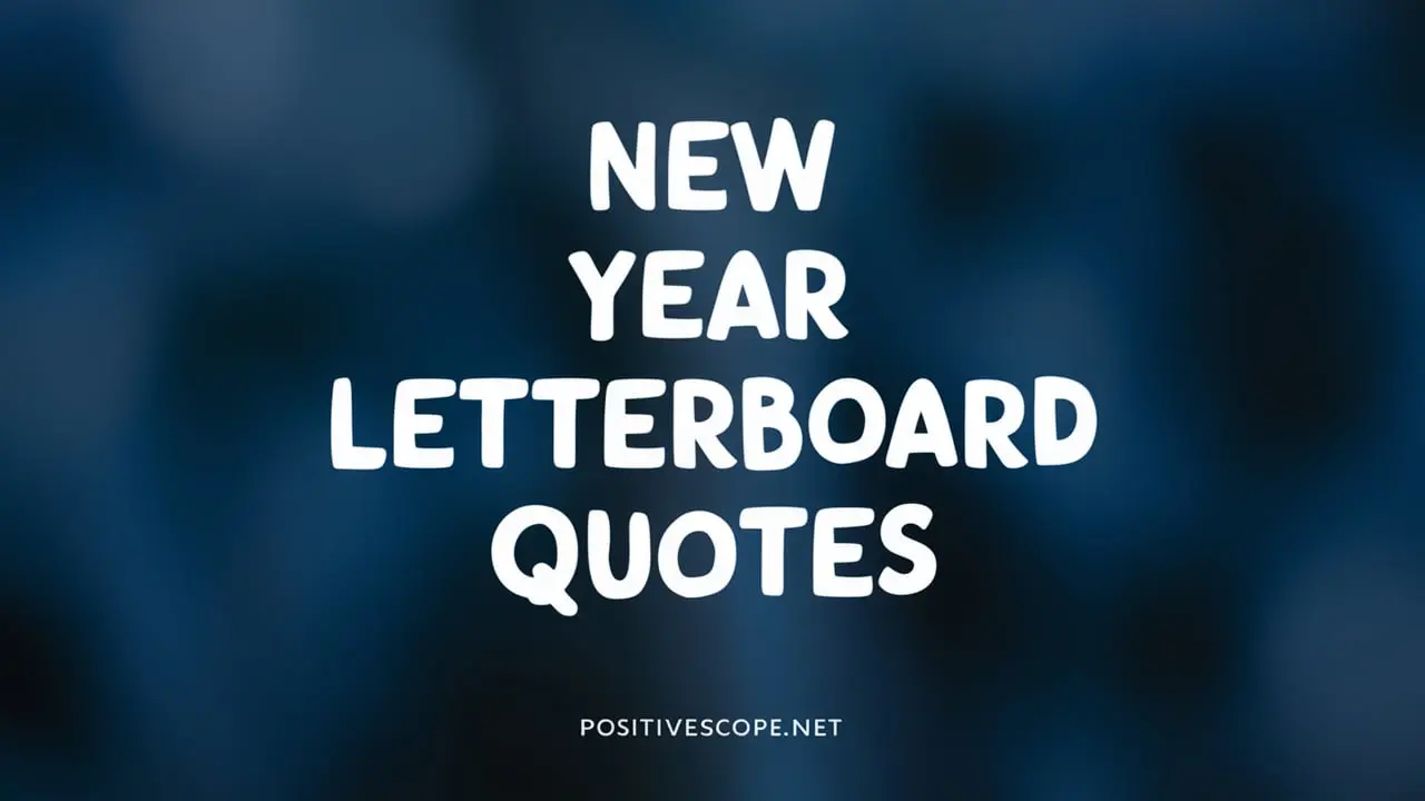 New Year Letter Board Quotes