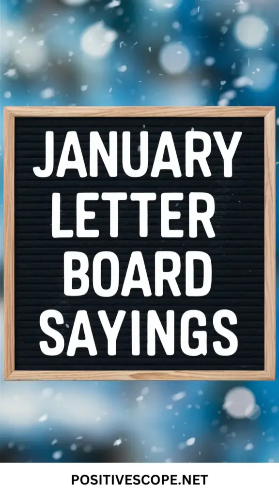 January Letter Board Sayings