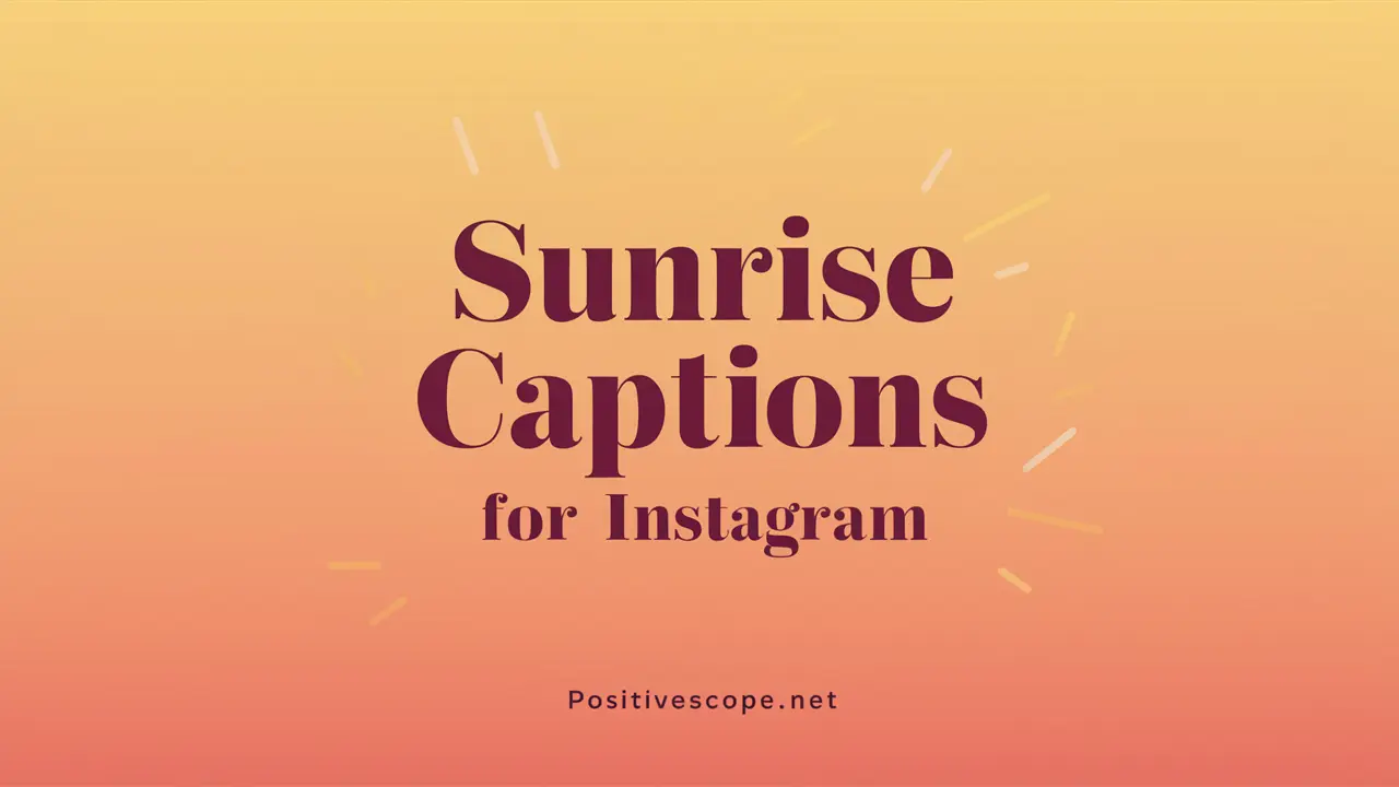 sunrise captions