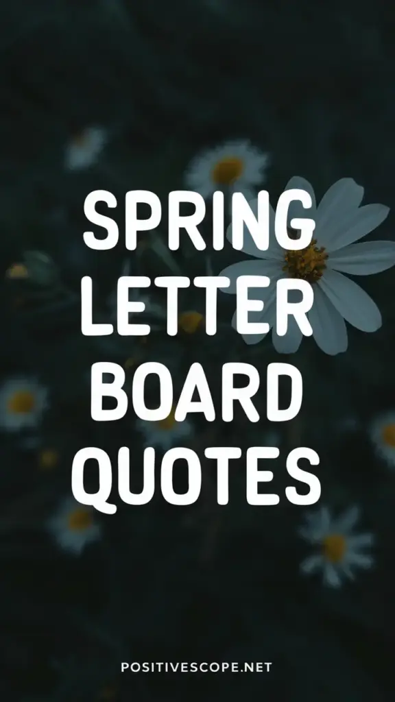 Spring Letter Board Quotes