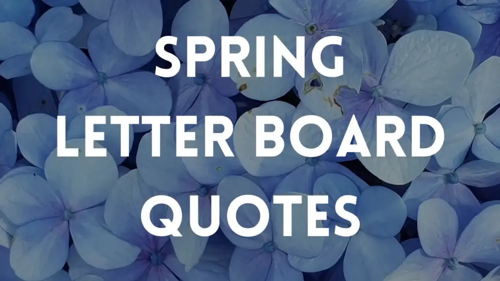 spring letter board quotes