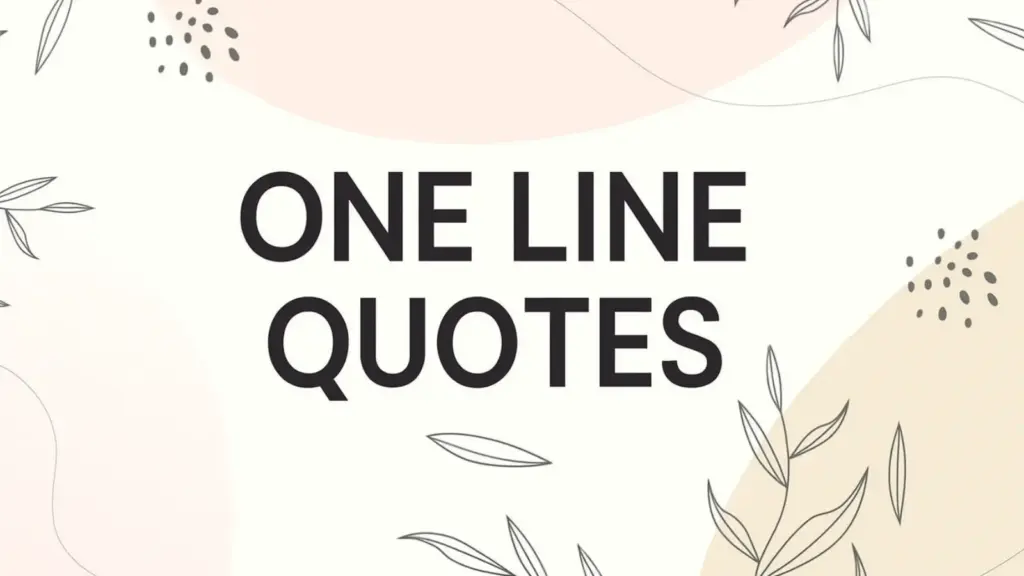 one line quotes