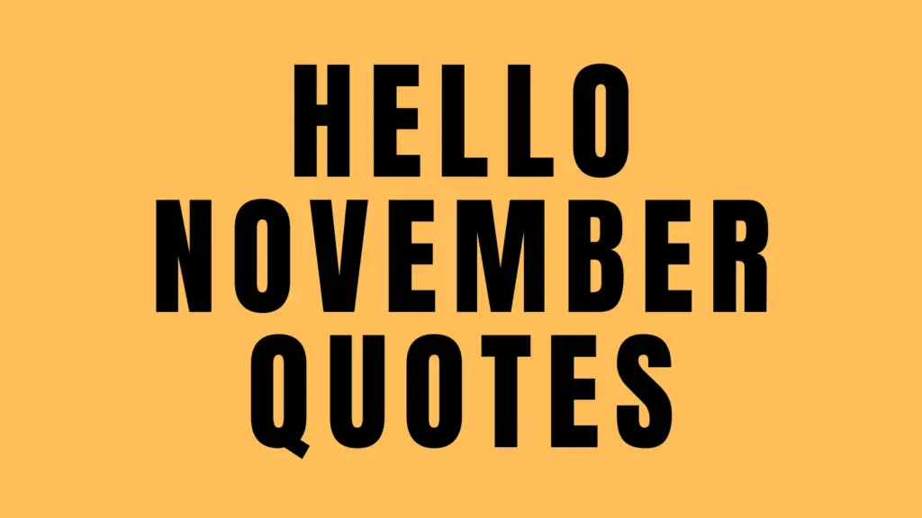 hello november quotes