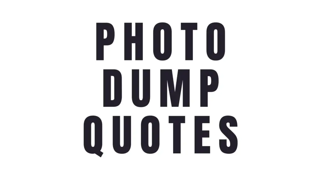 photo dump quotes