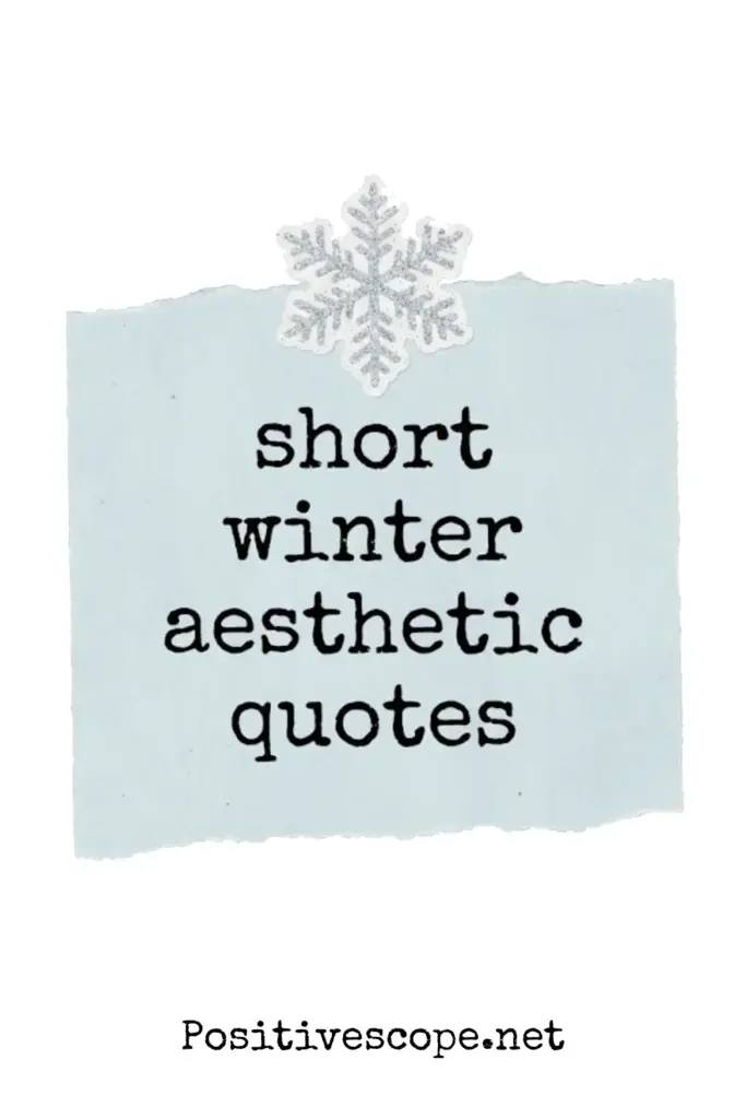 winter aesthetic quotes