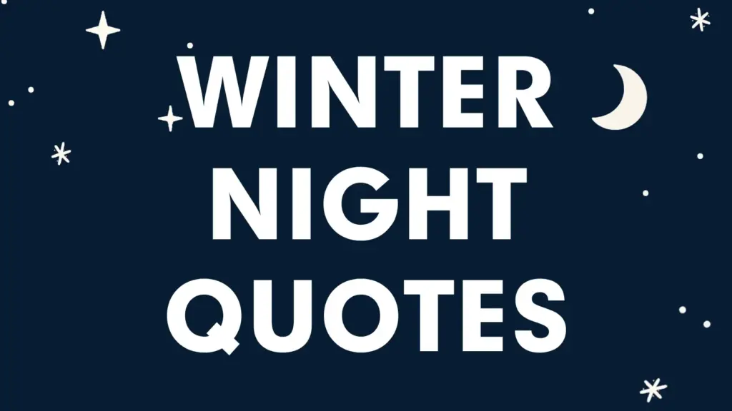 winter night quotes